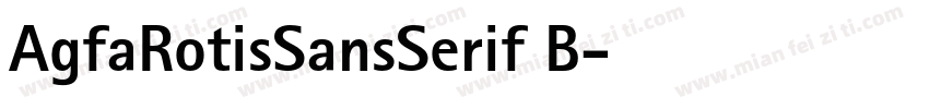AgfaRotisSansSerif B字体转换